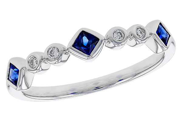 E293-59727: LDS WED RG .25 SAPPHIRE .30 TGW