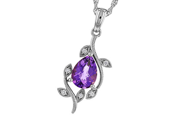 G293-57954: NECKLACE .88 AMETHYST .93 TGW (8x6MM AMY)