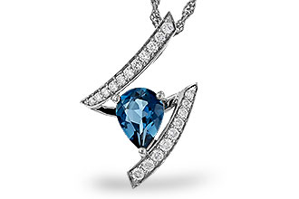L293-56118: NECK 1.04 LONDON BLUE TOPAZ 1.23 TGW (8x6MM)